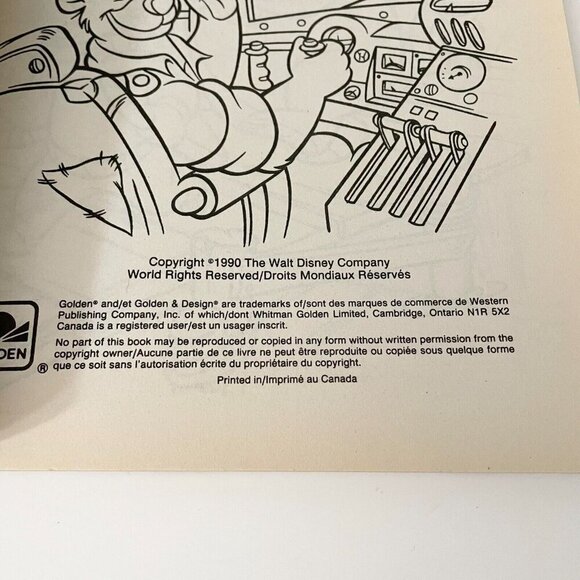 Vintage 1990 TaleSpin A Jumbo Colouring Activity Book Colour Book - Picture 9 of 16